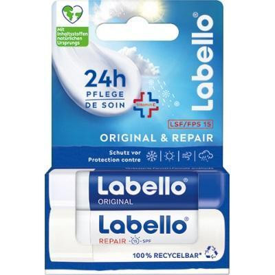 BALZAM NA PERY LABELLO ORIGINAL&MED REPAIR 2x4,8g DUOPACK