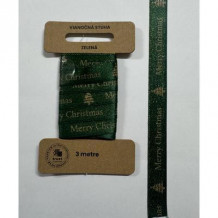 STUHA BALIACA VIANOČNÁ ZELENÁ 3m ŠÍRKA 1,5cm