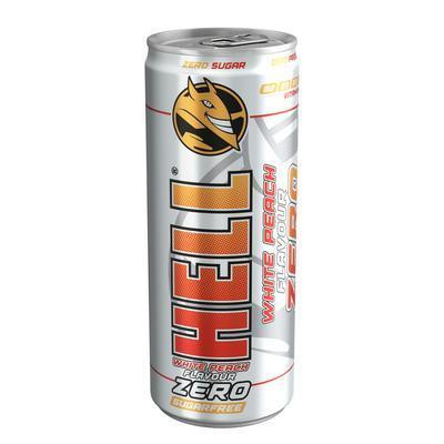 NÁPOJ ENERGETICKÝ HELL WHITE PEACH ZERO 0.25l PLECH VRATNÝ O