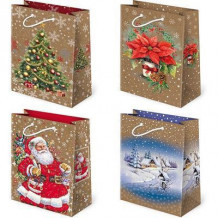 TAŠKA DARČ. VIANOČNÁ EKO MALÁ 24x16x8cm