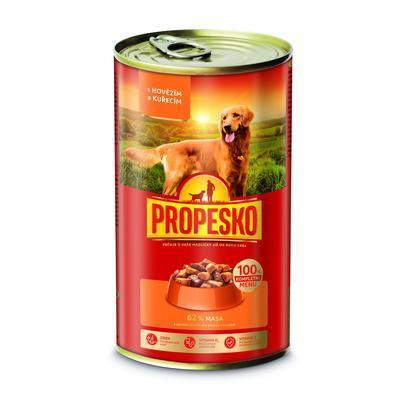 KONZERVA PES HOVÄDZIE-KURA 1240g PROPESKO