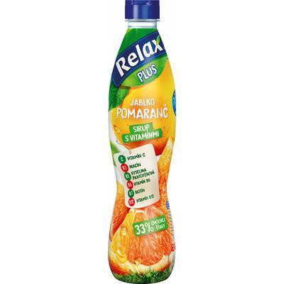 SIRUP JABLKO, POMARANČ 0.7l RELAX PLUS PET