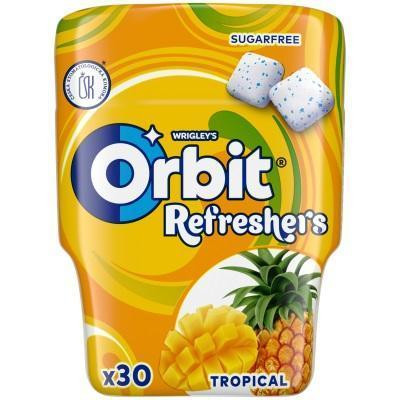 ŽUVAČKY ORBIT REFRESHER TROPICAL 67g DÓZA DRAŽÉ