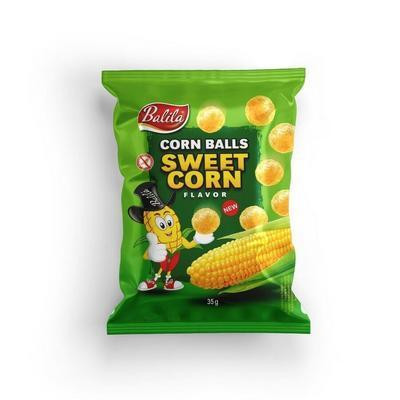 CHRUMKY KUKURIČNÉ GUĽÔČKY S PRÍCHUŤOU SLADKEJ KUKURICE 35g B