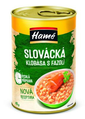 HOTOVÉ JEDLO SLOVÁCKA KLOBÁSA S FAZUĽOU 415g HAMÉ