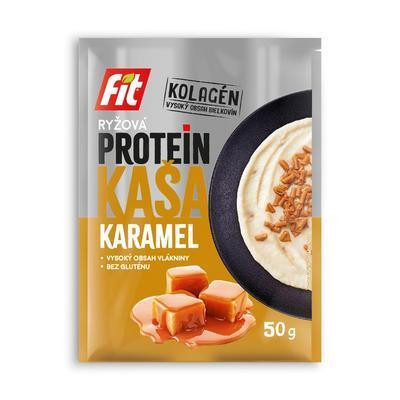 KAŠA FIT PROTEIN RYŽOVÁ KARAMEL 50g BEZLEP