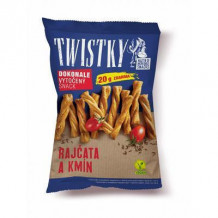 SNACK SLANÝ TWISTKY PEČENÉ & PARADAJKY A RASCA 180g zár. 23.