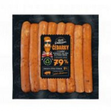 KLOBÁSKY ČEDARKY 340g 79% PODIEL MÄSA KOSTELECKÉ UZENINY
