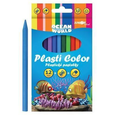 PASTELKY PLASTICKÉ PLASTI COLOR 12ks OCEAN WORLD JUNIOR