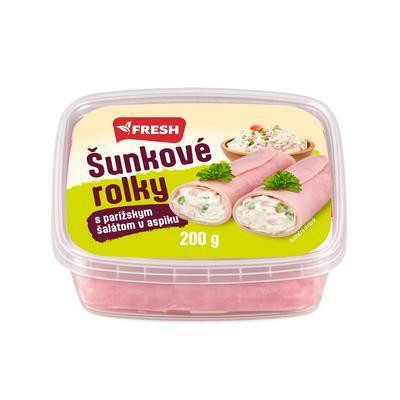 ROLKY ŠUNKOVÉ S PARÍŽSKYM ŠALÁTOM V ASPIKU 200g FRESH