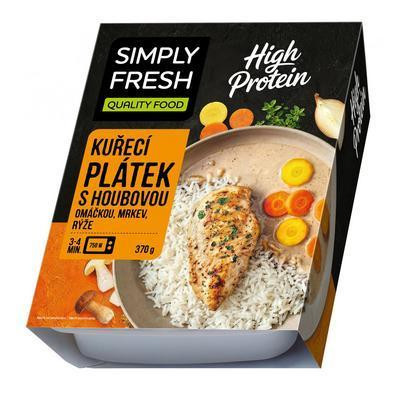 HOTOVÉ JEDLO KURACÍ PLÁTOK S HUBOVOU OMÁČKOU, MRKVA, RYŽA 37