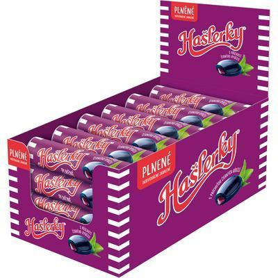 CUKRÍKY HAŠLERKY ČIERNE RÍBEZLE ROLKA 50g