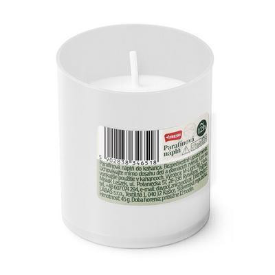 NÁPLŇ SVIEČKOVÁ DO KAHANCA PARAFÍNOVÁ BIELA 45g 5,5cm 12h FR