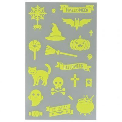NÁLEPKY HALLOWEEN SVIETIACE V TME 13x23cm