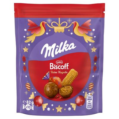 ČOKOLÁDA MILKA BONBONS ROUNDS BISCOFF 82g