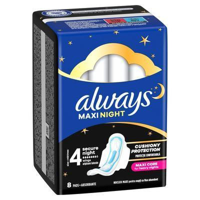 VLOŽKY ALWAYS MAXI NIGHT 8ks SECURE