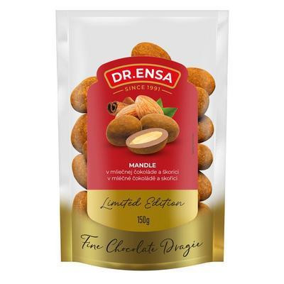 MANDLE V MLIEČNEJ ČOKOLÁDE SO ŠKORICOU 150g DR. ENSA